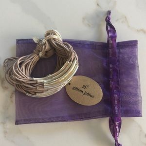 Genuine Leather and Silver bracelet